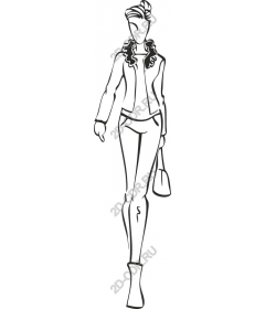  Elegant woman walking
