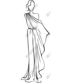  Elegant draped figure