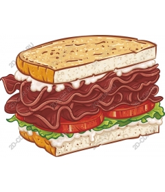 Sandwich with roast beef