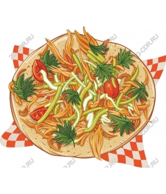 Яркое блюдо из лапши