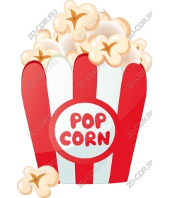  The color bucket of popcorn