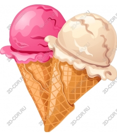 Double scoop of ice cream