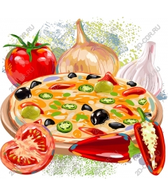  Delicious pizza with fresh ingredients