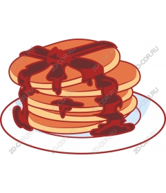  Delicious pancakes with chocolate syrup