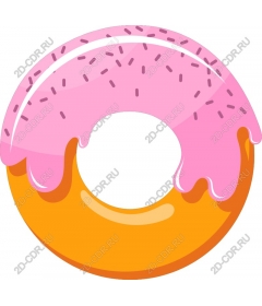 Яркий пончик