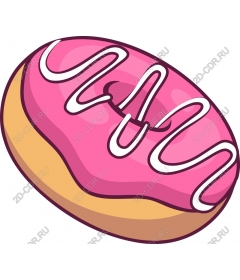 Sweet pink donut