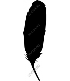  The stylized feather - black