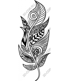  Stylized leaf motif
