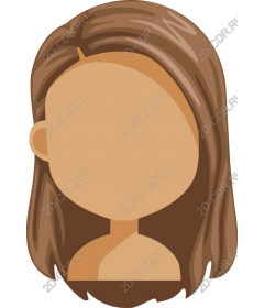 Woman-brown hair in a minimalist style