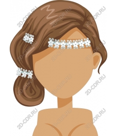  Floral elegance: brown hair