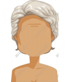  Stylized character with short hair