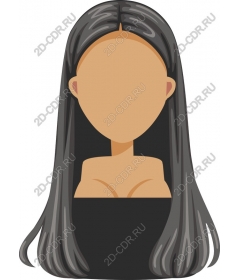  Elegant woman with black hair