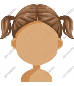 Playful girl with pigtails