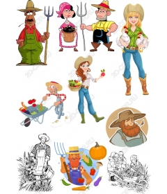 Set of Farm Life cliparts