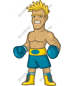  Bright cartoon boxer