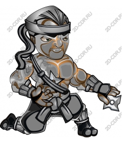 Dynamic cartoon ninja
