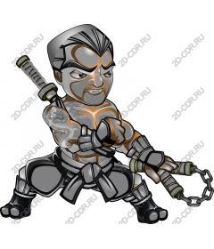  A fierce warrior in action