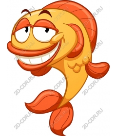 Funny cartoon fish