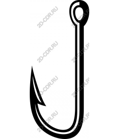 Stylized fish hook