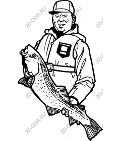 Proud fisherman holding a fish