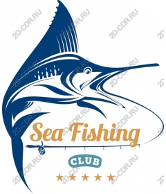 The logo of the club sea fishing Marlin