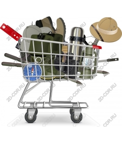 The shopping cart to adventure equipment