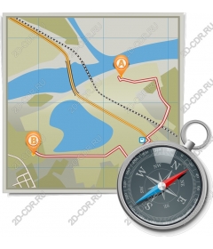 The adventure map and compass