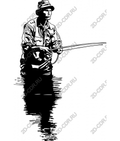 Reflection of a fisherman