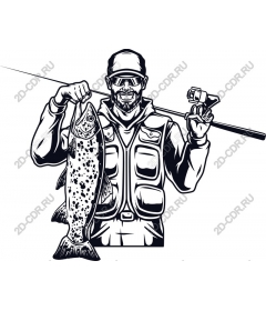  A fisherman holding a fish