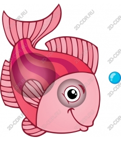 Cheerful pink fish