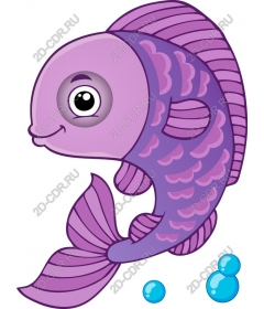 Playful charming purple fish