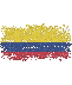  Mosaic of the Colombian flag