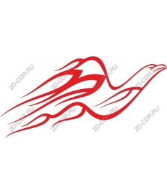  Stylized red bird
