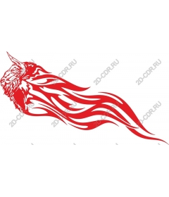  Tribal cat in red