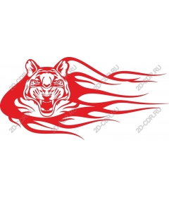  Fierce Red Tiger
