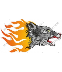  Fierce wolf flame