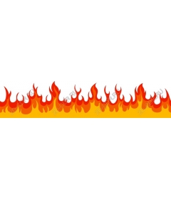  A flaming fire,