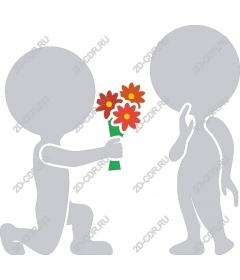 Charming figurines with flowers