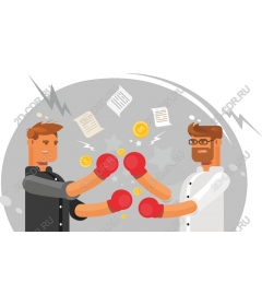 Business Boxing match