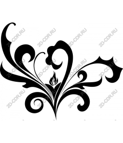  Elegant black floral pattern