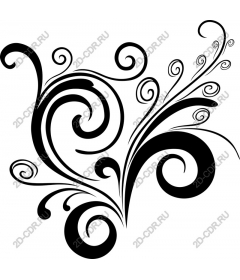 Swirling floral pattern