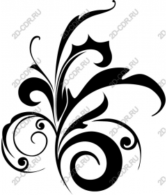  Elegant black floral swirl
