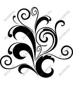  Elegant black floral pattern