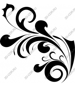  Elegant floral pattern in the form of tendril