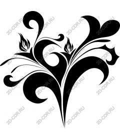  Elegant floral pattern in black and white
