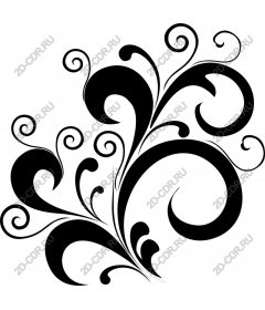  Elegant black swirl floral pattern