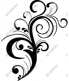  Elegant black floral pattern