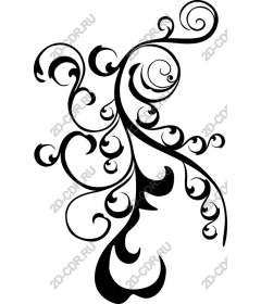  Elegant swirling floral pattern