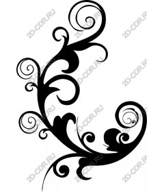  Elegant black ornamental curl
