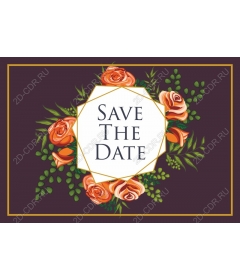  Романтичный цветочный Save the Date
